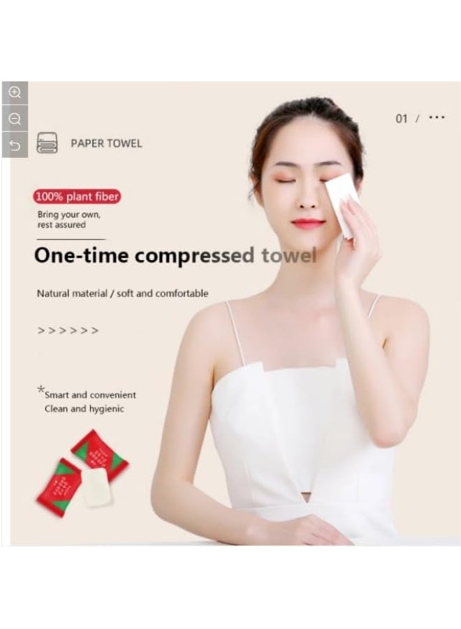 Small compressed cotton wipes/pads that turn into a soft towel when in contact with water, made from 100% natural plant fibers, ideal for cleaning the face and hands while traveling or out and about with hygienic single use. - Image 4